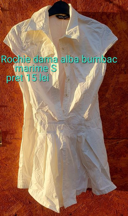 Rochie alba bumbac