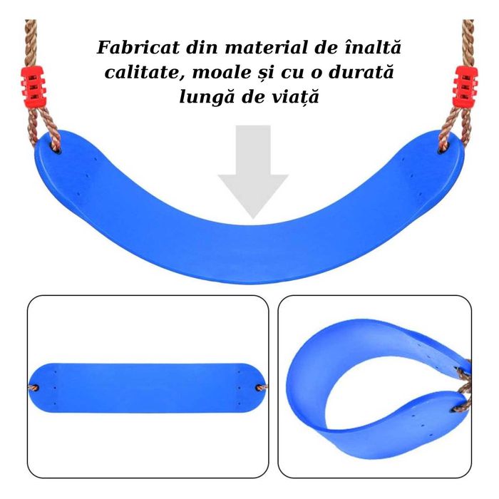 Leagan pentru Copii, Antiderapant, Flexibil, Reglabil Albastru, Rosu