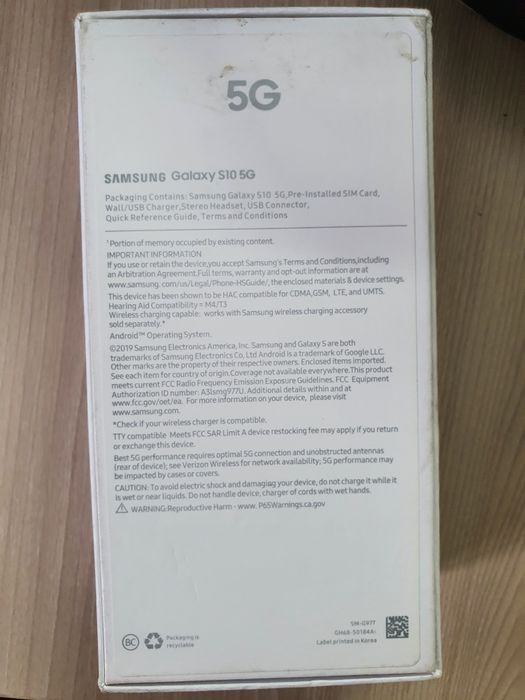 Samsung galaxy S10 5G 256GB