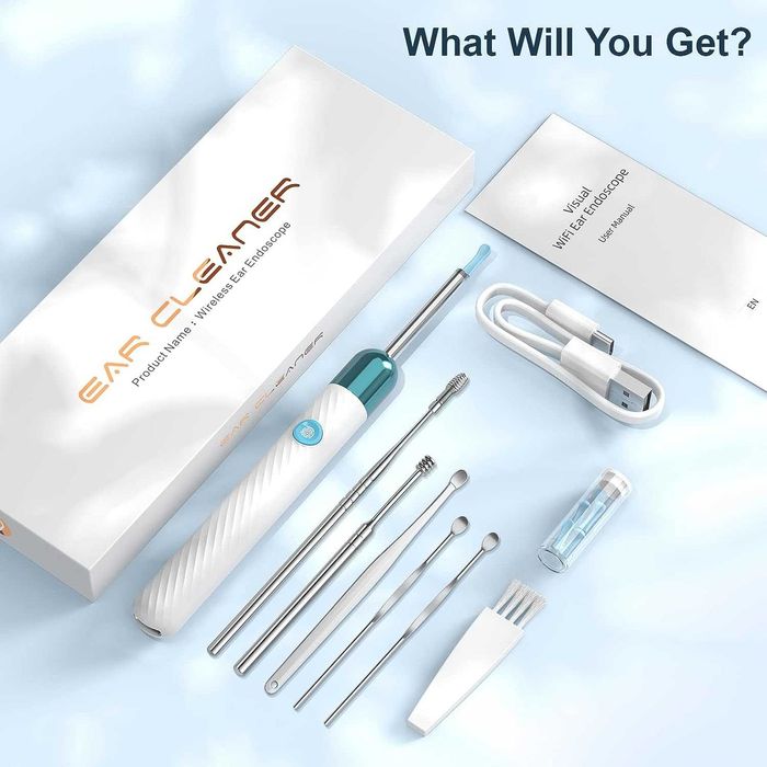 Ear cleaner WiFi отоскоп с контрол на приложението, 3,5 мм