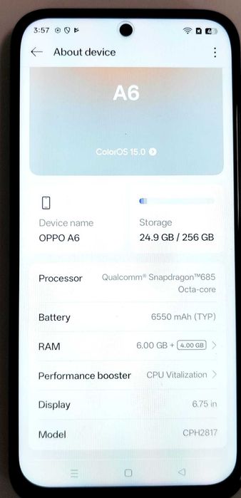 Telefon Oppo A6 (AG35  B 35390.1) Garantie 2ani !