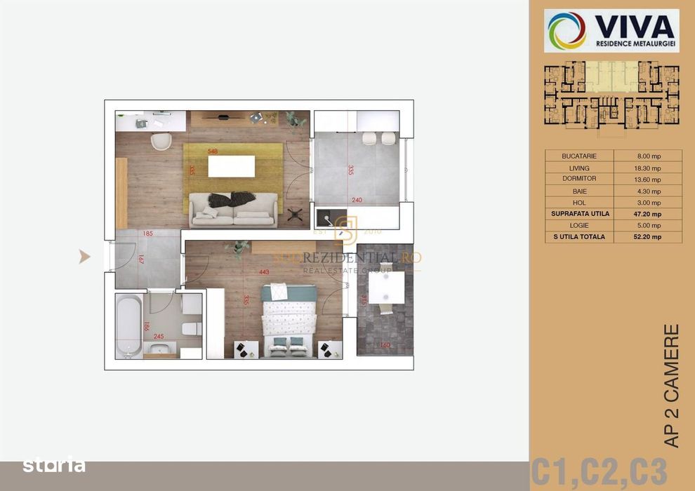 Apartament 2 camere, imobil nou, acces rapid metrou Aparatorii Patriei