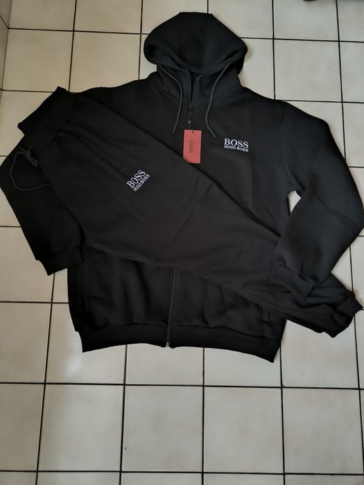 Памучен екип ГИГАНТ 3XL, 4XL, 5XL, 6XL с качулка и долнище с ластик