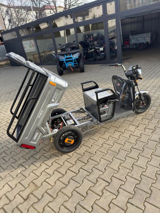 Triciclu Electric cu Bena Fara Permis viteza 25 km Autonomie 50km