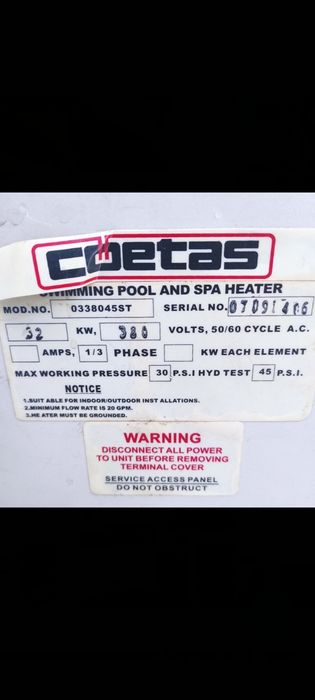 Водонагреватель для бассейна