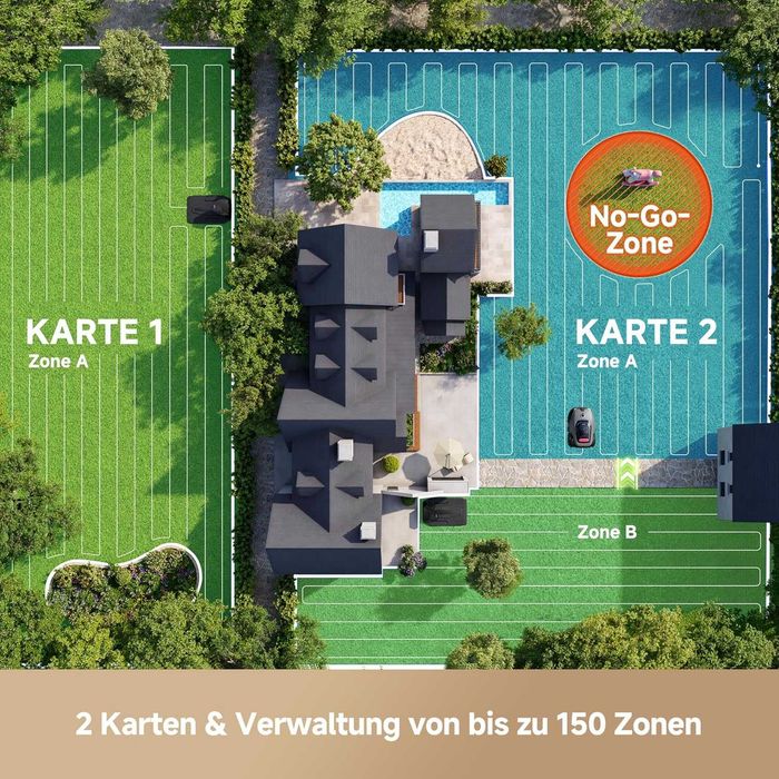 Нов Робот за Косене на Трева Mova LiDAX Ultra 1200 - 1200 м², 2 години Гаранция, 3D LiDAR, Без Периферен Кабел