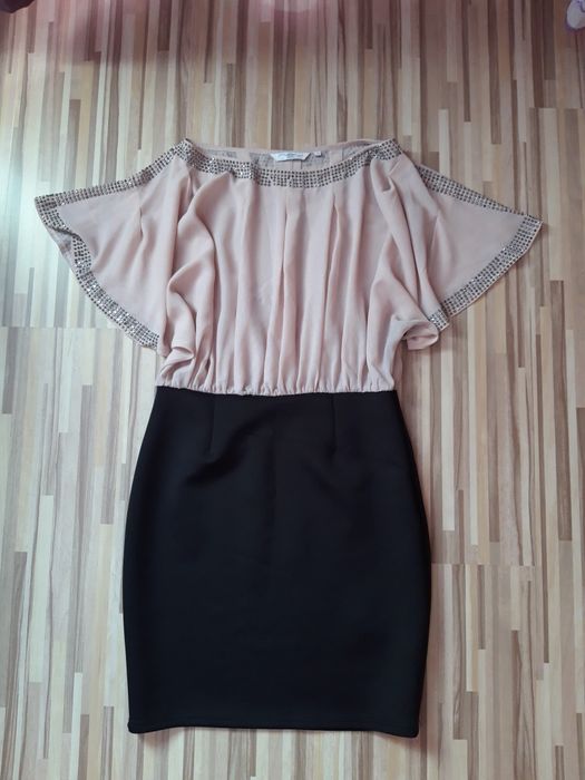Rochie roz pal din voal