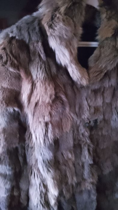 Дамско палто естествен косъм.