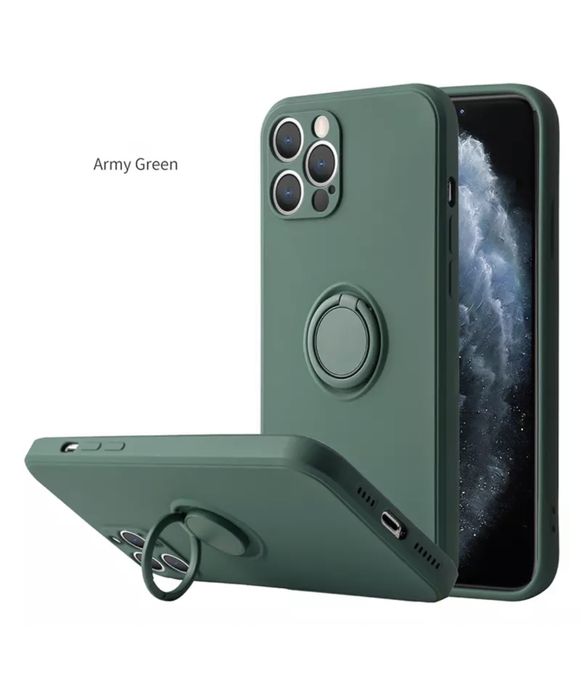 Iphone 14/PRO/MAX/PLUS Husa Silicon cu Material Inel Suport Metalic