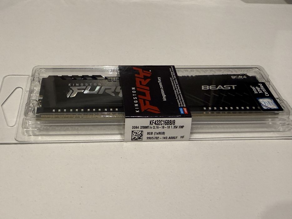 Memorie RAM Kingston Fury Beast 8 GB DDR 4, 3200MHz, CL 16