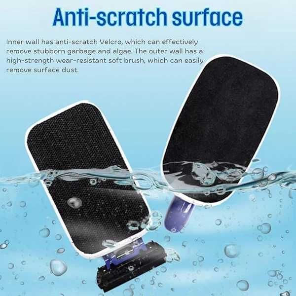Магнитна стъргалка за водорасли за аквариум с държач и острие Sobo glass cleaner.