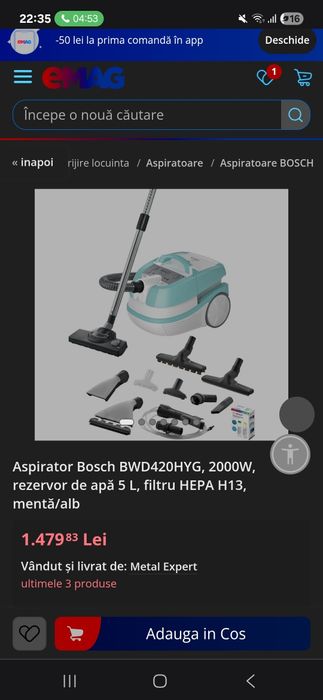 Vând aspirator Bosch