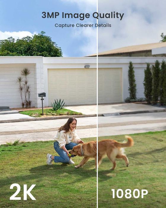 ieGeek 2K 3MP WiFi охранителни камери с прожектор и сирена- 2 броя