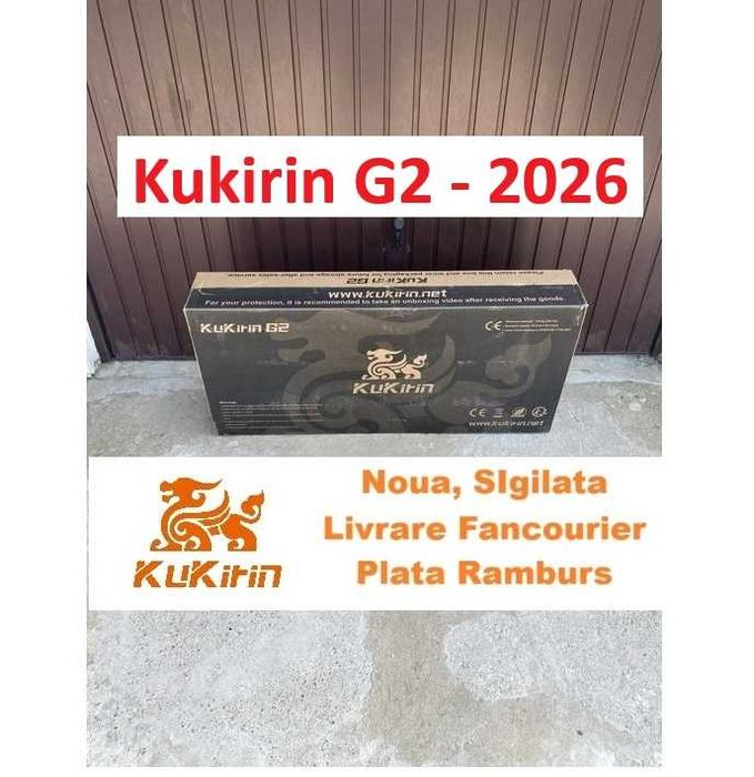 Sigilata‼️Kukirin G2 (2026)- Noua, 800W - 55km/h, Baterie 48v 15Ah