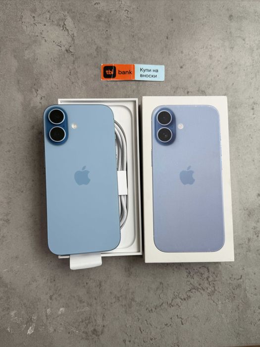 ГАРАНЦИЯ! iPhone 17 29€/мес 256GB Mist Blue КАТО НОВ! син