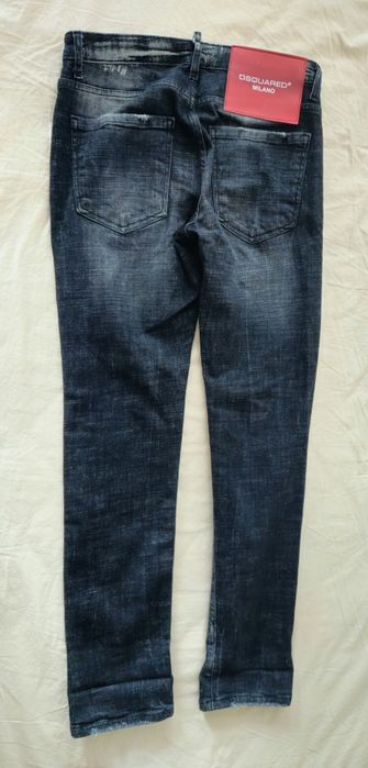 Blugi bărbați DSquared2 Distressed Paint Splatter – Mărimea 46 (Made in Italy)