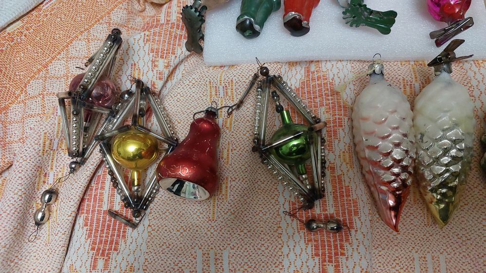 Ёлочные игрушки ссср стекло