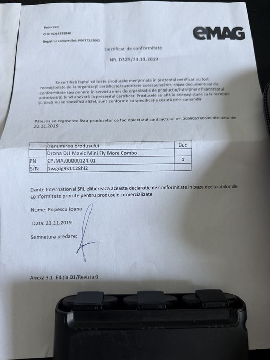 Drona DJI Mavic Mini Fly More Combo 3 Acumulatori si toate accesorile incluse + Factura
