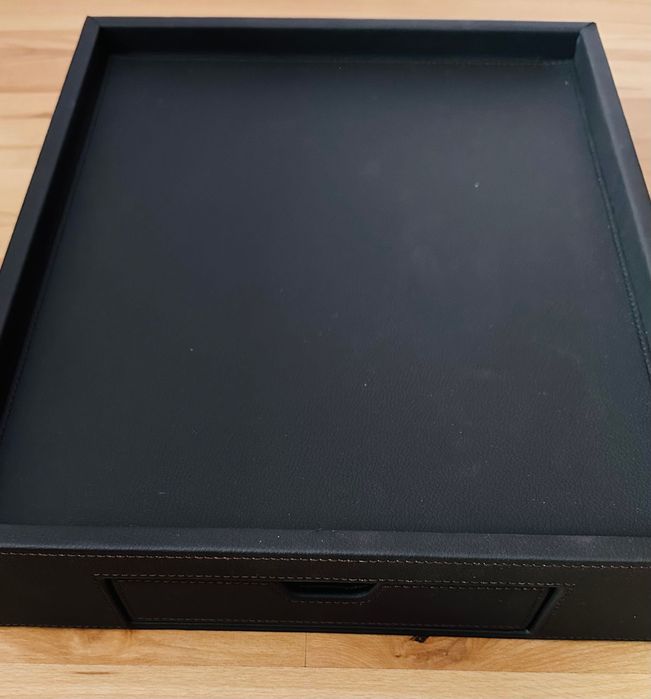 Welcome Tray Кожена Поставка за Чай/ Кафе с чекмедже