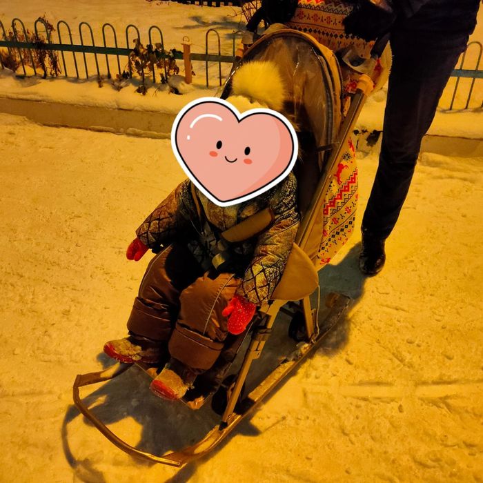 Санки-коляска с колесиками