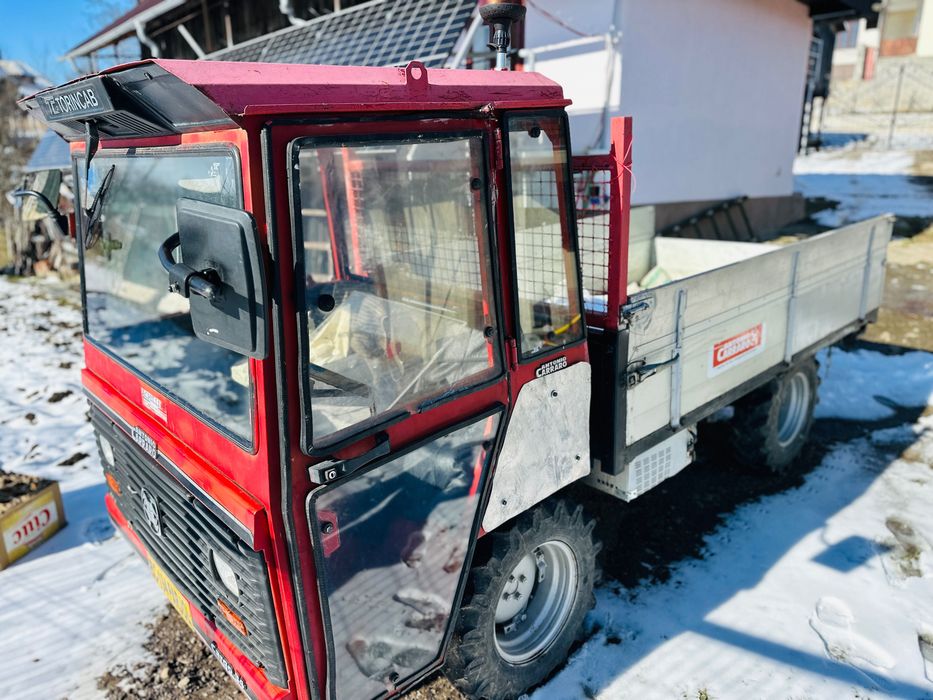 Motocultor 4x4 Antonio Carraro cu bena basculabila Torincab cargo 34 Lombardini