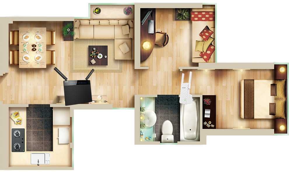 Усилвател, повторител на Wi-Fi мрежи Tenda + Гаранция 24м