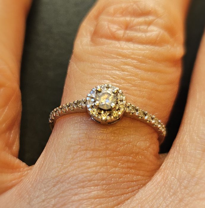 Inel logodnă aur 18K cu diamant 0.23 ct – Cellini, certificat