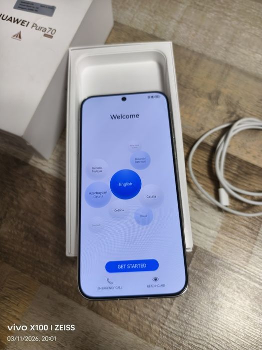 Huawei Pura 70 White 12 GB RAM 256 Gb