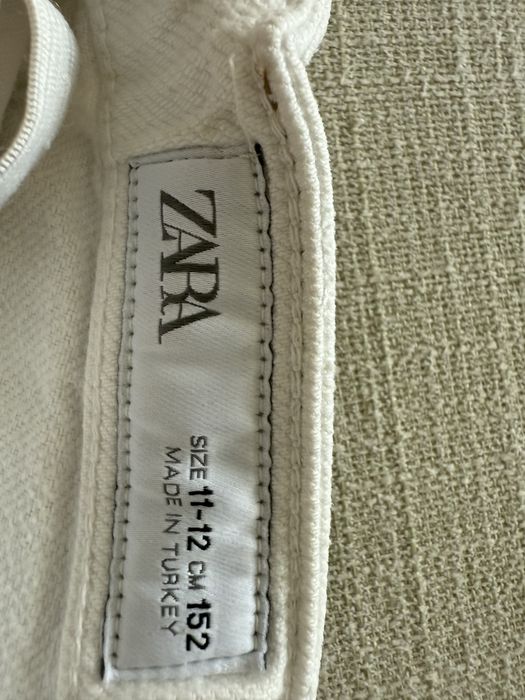 Бели дънки за момиче Zara