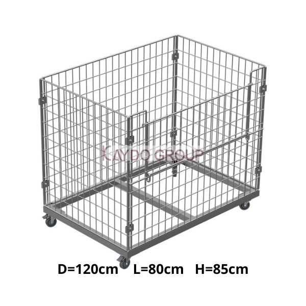 Метален кош, телен контейнер за евро палет 120/80  без основа