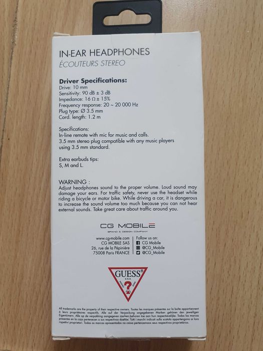 Слушалки за телефон Guess