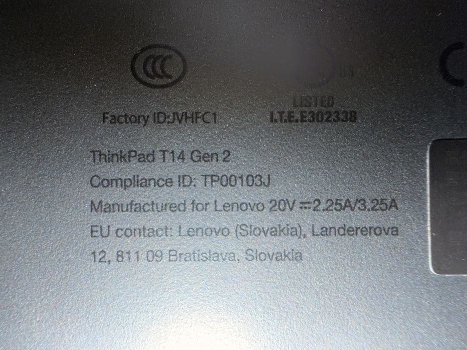 Lenovo thinkpad  T14 Gen2