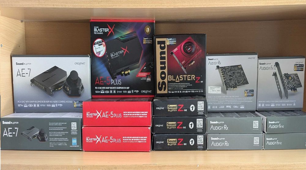 5 модела Creative PCI e звукови карти Audigy FX V2 Audigy RX Sound Blaster Z SE AE 5 Plus AE 7 Разопаковани Продукти с Гаранция