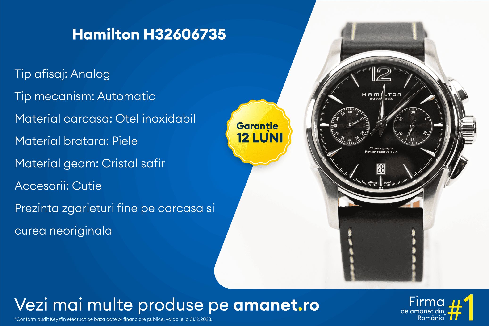 Ceas Hamilton H32606735 BSG Amanet Exchange Baia Mare OLX.ro