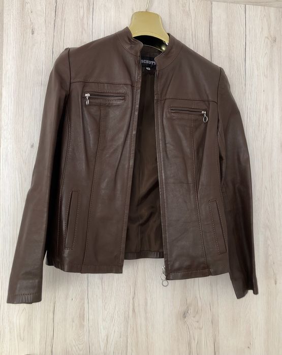 Geacă maro damă 100% piele naturală