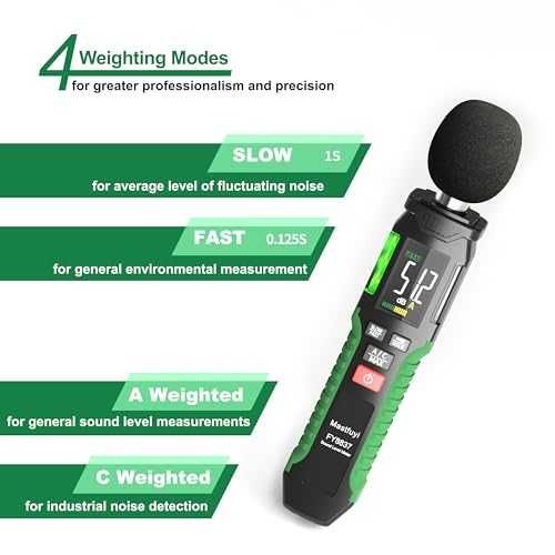 Дигитален шумомер 30–130dB A/C LCD