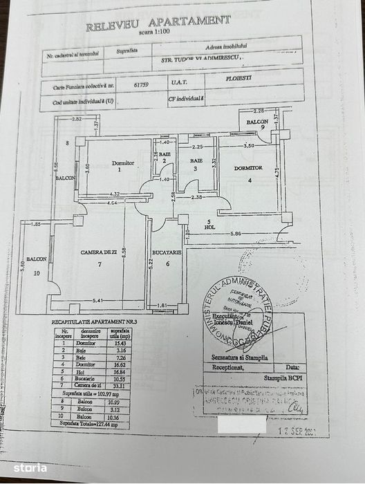 Vanzare apartament 3 camere Ploiesti – str Tudor Vladimirescu