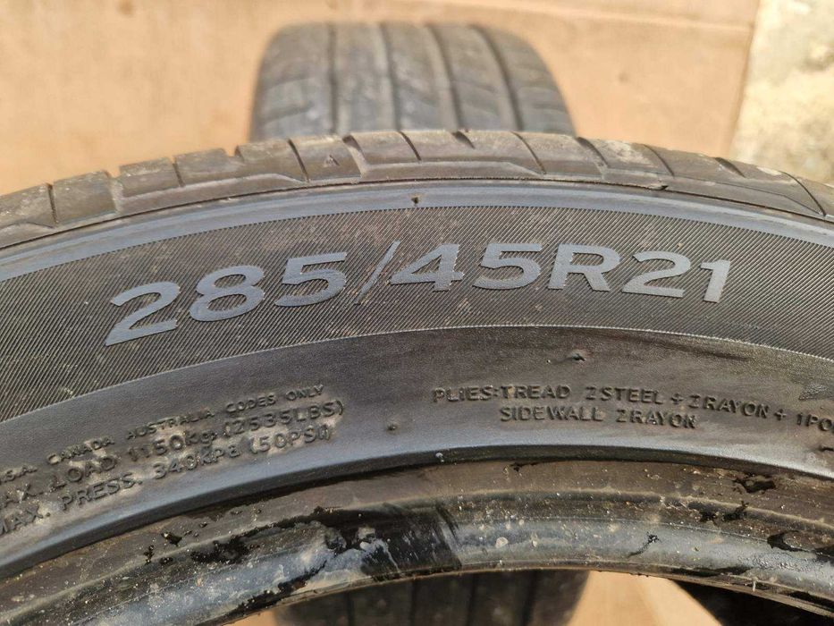 2 Hankook R21 285/45 Летни гуми  DOT4622