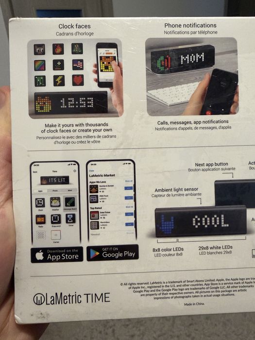 lametric time smart clock wifi led – ceas inteligent