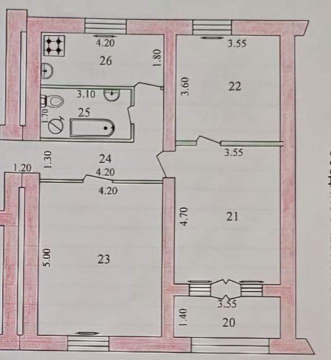 Продаю квартиру 3/1/2 кирпич. Ул Жаркурганскый.