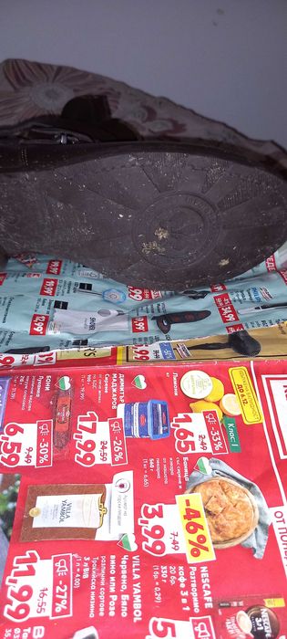 Боти,чиста кожа,шити към подметката,40 номер,кафяви!!! !