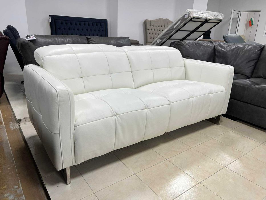 Бял кожен диван тройка "Marmont" - естествена кожа