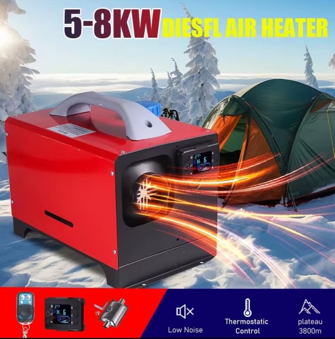 Incalzitor Aer Diesel 5-8KW/12Vcc Silentios Compact Fiabil