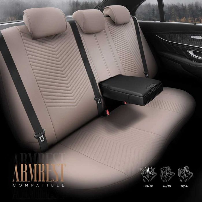 Комплект Луксозна Тапицерия OTOM Advanced – Еко кожа, Бежово.