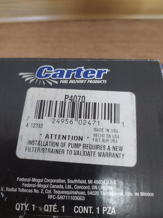 Бензонасос "Carter"