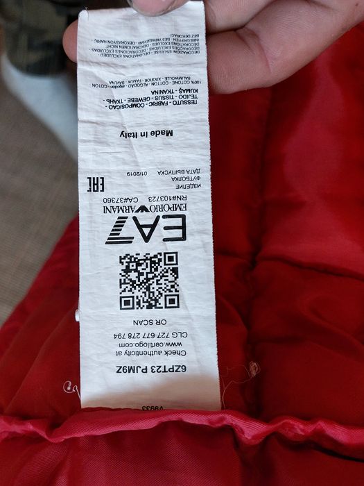 Geacă Emporio Armani Made în Italy