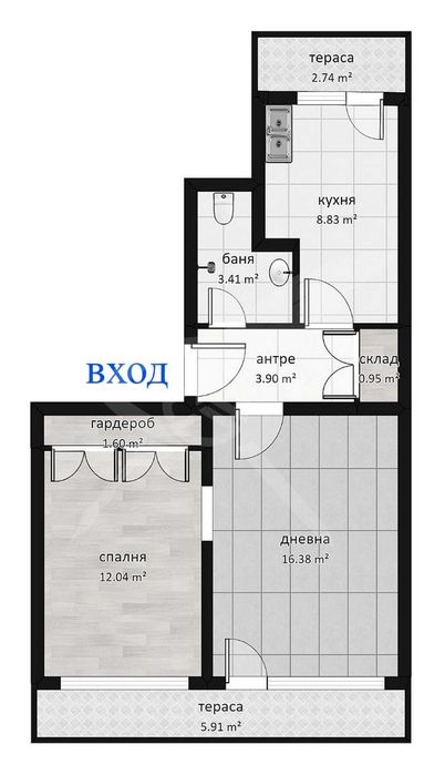 Продава се Двустаен апартамент в София, Банишора - 60 кв.м за 2900 €/кв.м - Снимка #11