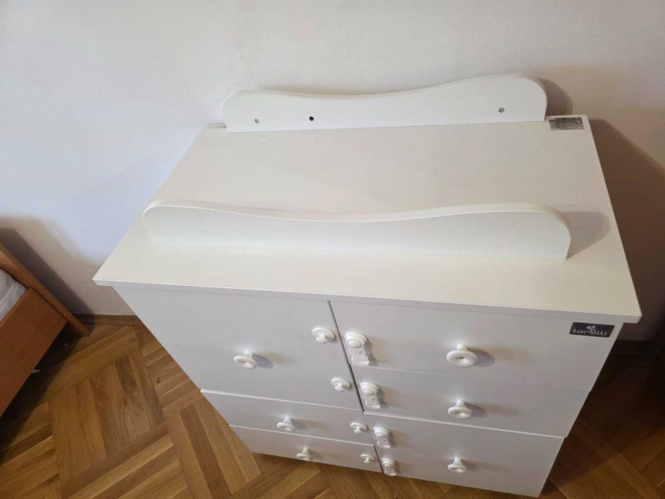 Бебешки шкаф Lorelli бял
