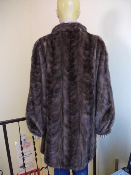 Палто от норка визон кафяво