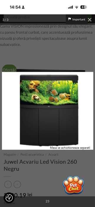 Acvariu Juwel  vizion 260 negru nou